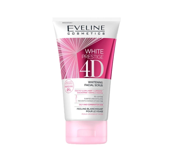 EVELINE WHITE PRESTIGE 4D ВІДБІЛЮЮЧИЙ ПІЛІНГ ДЛЯ ОБЛИЧЧЯ 150МЛ