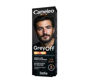 DELIA CAMELEO MEN GREY OFF КРАСКА ДЛЯ ВОЛОС И БОРОДЫ В ПАКЕТИКАХ 1.0 BLACK 2x15МЛ