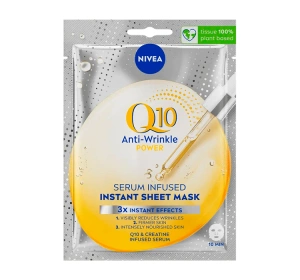 NIVEA Q10 POWER ТКАНЕВАЯ МАСКА С СЫВОРОТКОЙ ПРОТИВ МОРЩИН 1 ШТ