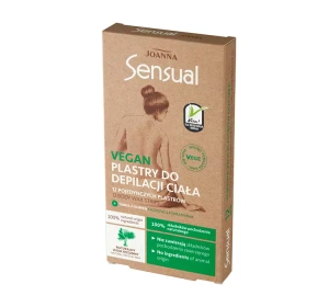 JOANNA SENSUAL VEGAN ПОЛОСКИ ДЛЯ ДЕПИЛЯЦИИ 12 ШТУК + 10 МЛ