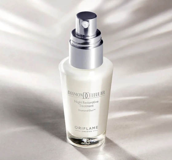 Oriflame Diamond Cellular Night Restorative Treatment сироватка нічний крем для обличчя 30 мл