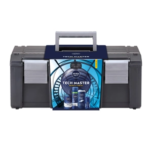 NIVEA MEN Tech Master набор мужской косметики в коробке: пена для бритья + бальзам после бритья + гель для душа + шариковый антиперспирант