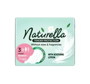 NATURELLA TENDER PROTECTION MAXI PODPASKI ГІГІЄНІЧНІ ПРОКЛАДКИ З КРИЛЬЦЯМИ 7 ШТ