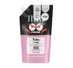 YOPE НАТУРАЛЬНЕ МИЛО ДЛЯ РУК ДЛЯ ДІТЕЙ КОКОС І М'ЯТА REFILL 400МЛ