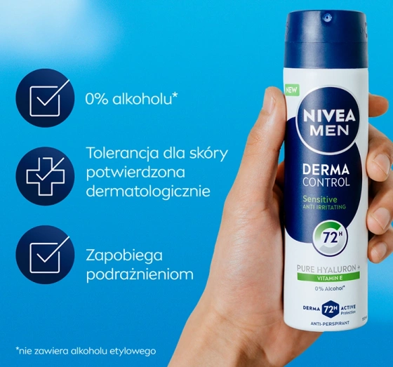 NIVEA MEN Derma Control антиперспирант-спрей для мужчин Sensitive 150 мл