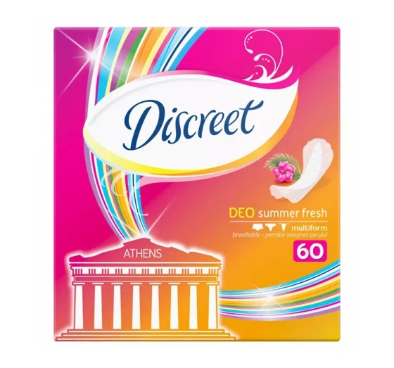 DISCREET DEO SUMMER FRESH MULTIFORM ГІГІЄНІЧНІ ПРОКЛАДКИ 60 ШТ
