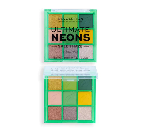 MAKEUP REVOLUTION ULTIMATE NEONS ПАЛИТРА ТЕНЕЙ ДЛЯ ВЕК GREEN HAZE 6,75Г