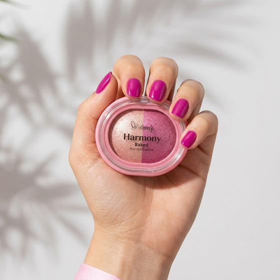Нажмите на картинку, чтобы ее увеличить Lovely Harmony Baked Duo Eyeshadow набор из двух блестящих теней для век 02 4 г
