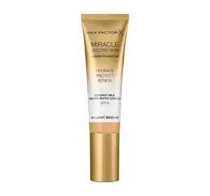 MAX FACTOR MIRACLE SECOND SKIN ТОНАЛЬНИЙ ЗАСІБ 04 LIGHT MEDIUM 30МЛ