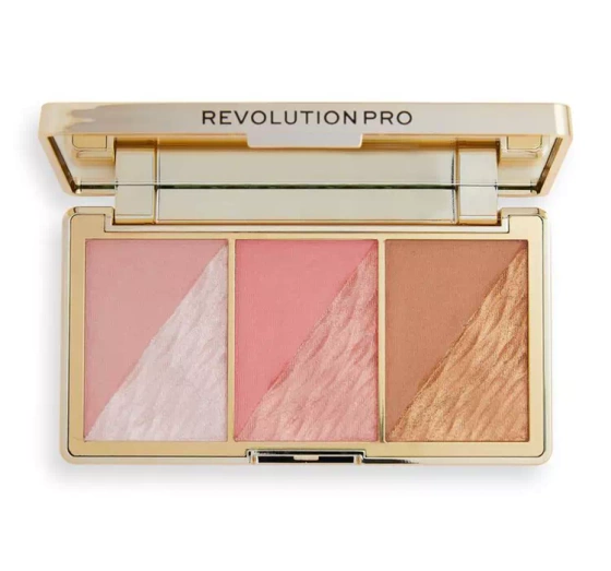 REVOLUTION PRO CRYSTAL LUXE ПАЛЕТКА ДЛЯ КОНТУРУВАННЯ PEACH ROYALE 3X2,8Г