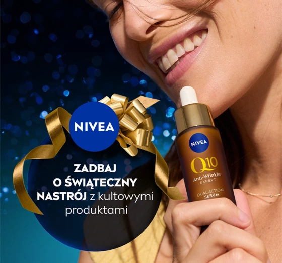 Натисніть на картинку, щоб її збільшити NIVEA Q10 Elegance набір косметики для догляду за обличчям з косметичкою