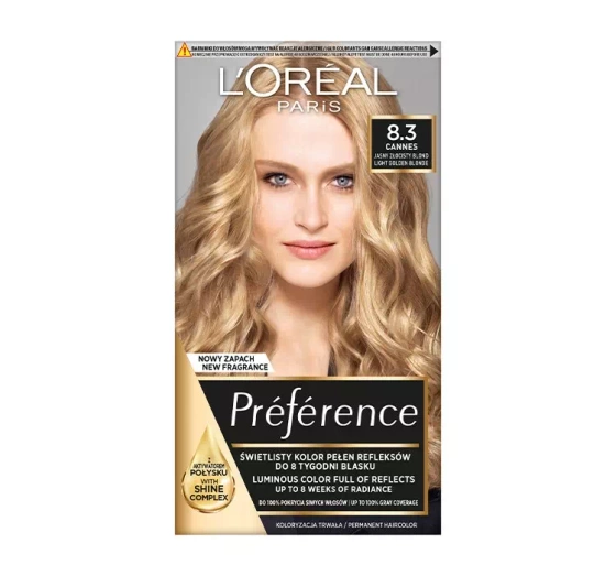 LOREAL RECITAL PREFERENCE ФАРБА ДЛЯ ВОЛОССЯ 8.3