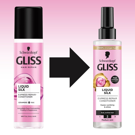 GLISS LIQUID SILK  ЕКСПРЕС-КОНДИЦІОНЕР ДЛЯ МАТОВОГО І ЛАМКОГО ВОЛОССЯ 200МЛ