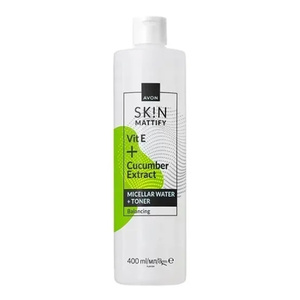 Avon Sk!n Mattify Vit E + Cucumber Extract матирующий мицеллярный лосьон + тоник для лица 2 в 1, 400 мл