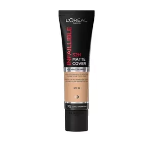 LOREAL PARIS INFAILLIBLE 24H MATTE COVER СТІЙКИЙ МАТУЮЧИЙ ТОНАЛЬНИЙ ЗАСІБ 175 SAND 30МЛ