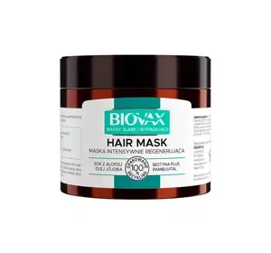 BIOVAX BIOTYNA PLUS ІНТЕНСИВНО ВІДНОВЛЮВАЛЬНА МАСКА ПРОТИ ВИПАДІННЯ ВОЛОССЯ 250 МЛ