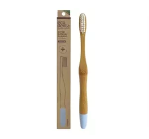 ECODENTA MEDIUM БАМБУКОВАЯ МАНУАЛЬНАЯ ЩЕТКА ДЛЯ ЧИСТКИ ЗУБОВ ОРАНЖЕВАЯ