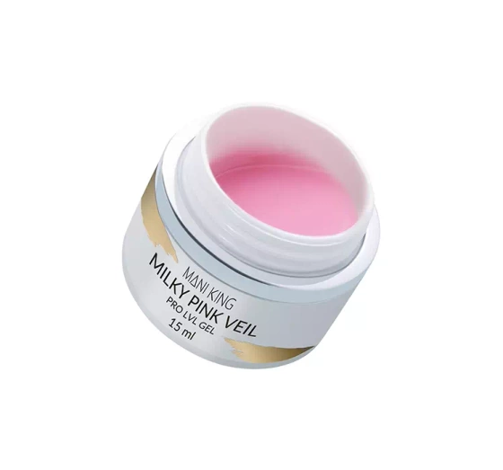 MANI KING PRO LVL GEL САМОВЫРАВНЯЮЩИЙСЯ ГЕЛЬ ДЛЯ НАРАЩИВАНИЯ PINK VEIL 15МЛ