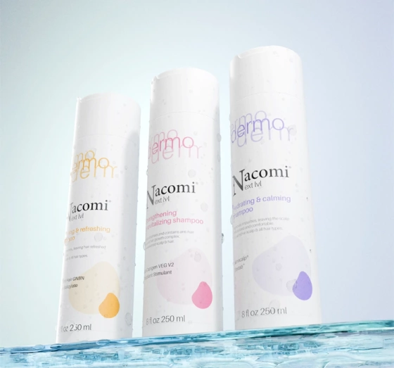 Nacomi Next Level Dermo зволожувальний та заспокійливий шампунь для волосся 250 мл