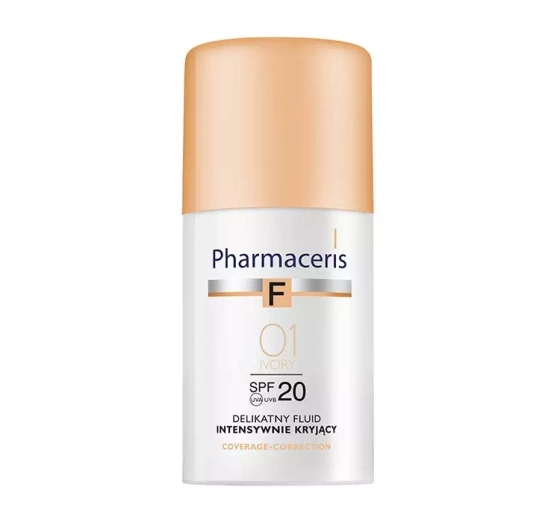 PHARMACERIS F COVERAGE CORRECTION ЛЕГКИЙ ІНТЕНСИВНО КРИЮЧИЙ ФЛЮЇД SPF 20 01 IVORY 30МЛ