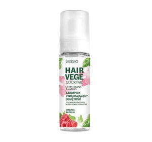 Sessio Hair Vege Cocktail шампунь-пінка для об'єму волосся Малина Базилік 175г