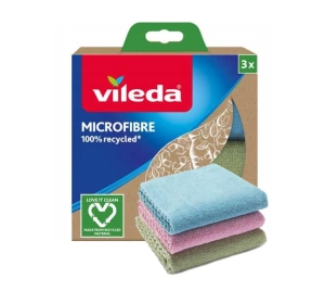 Vileda Microfibre 100% Recycled серветка з мікрофібри 3 штуки