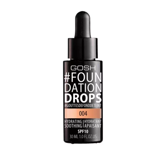 GOSH FOUNDATION DROPS SPF10 ВЕГАНСЬКИЙ ТОНАЛЬНИЙ КРЕМ ДЛЯ ОБЛИЧЧЯ 004 NATURAL 30МЛ