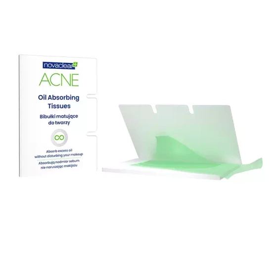 Натисніть на картинку, щоб її збільшити NOVACLEAR ACNE МАТУЮЧІ СЕРВЕТКИ ДЛЯ ОБЛИЧЧЯ 50 ШТ