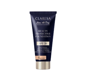 Claresa Care All Day зволожувальний тональний крем з фільтром  SPF50 2W Medium Warm 30мл