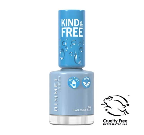 RIMMEL KIND & FREE ВЕГАНСЬКИЙ ЛАК ДЛЯ НІГТІВ 152 TIDAL WAVE BLUE 8МЛ