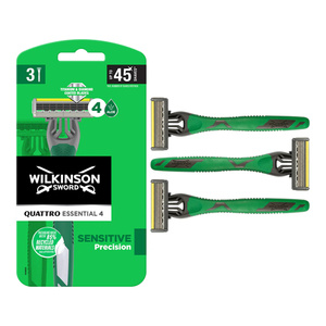 WILKINSON SWORD QUATTRO TITANIUM SENSITIVE ОДНОРАЗОВА БРИТВА ДЛЯ ГОЛІННЯ ДЛЯ ЧОЛОВІКІВ 3ШТ