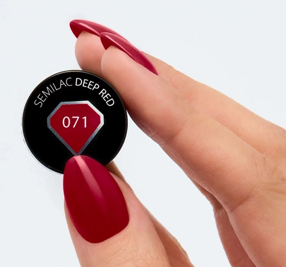 SEMILAC ГІБРИДНИЙ ЛАК УФ HYBRID DEEP RED 071