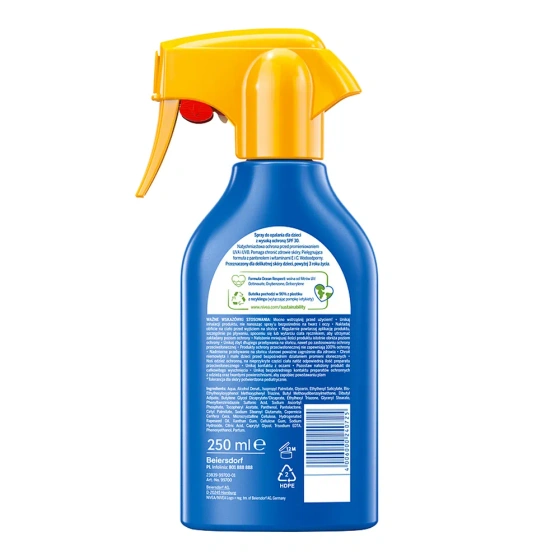 NIVEA SUN Kids Protect & Care дитячий сонцезахисний спрей з високим захистом SPF30 250 мл