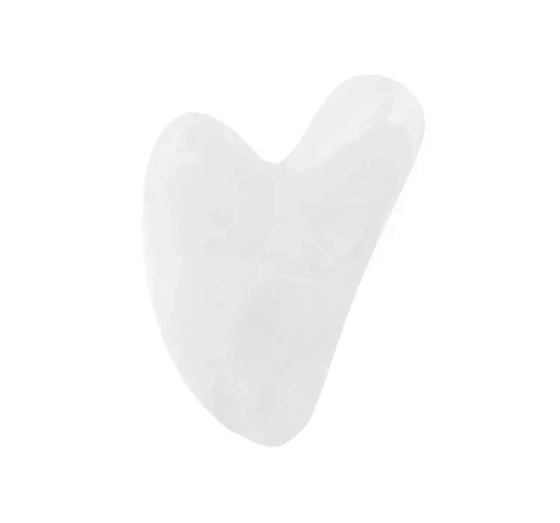 DENI CARTE GUA SHA ПЛИТКА ДЛЯ МАССАЖА ЛИЦА БЕЛЫЙ КВАРЦ