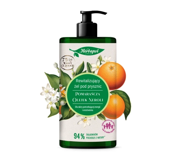 Herbapol кремовый гель для душа с маслом нероли и апельсином 740 мл
