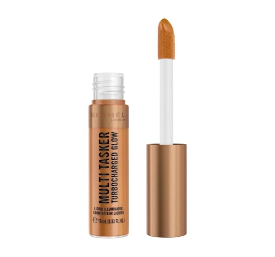 Rimmel Multi-Tasker Turbocharged Glow рідкий хайлайтер  008 It's Giving Bronze 10 мл