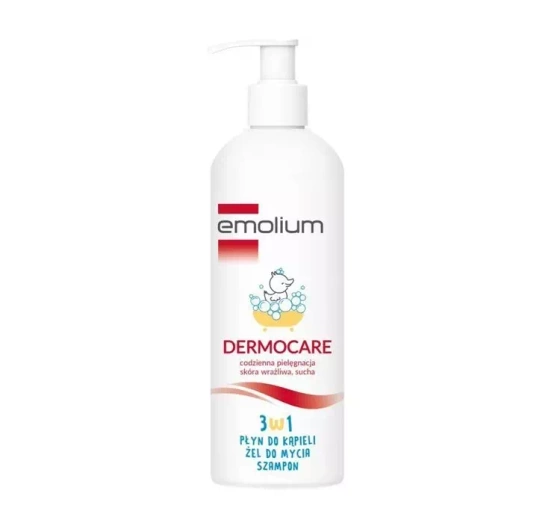 EMOLIUM DERMOCARE 3В1 ГЕЛЬ ДЛЯ КУПАНИЯ ГЕЛЬ ДЛЯ МЫТЬЯ ШАМПУНЬ 400МЛ