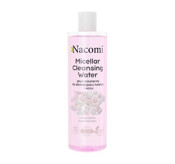 Натисніть на картинку, щоб її збільшити NACOMI MICELLAR CLEANSING WATER МІЦЕЛЯРНА РІДИНА ЗВУЖЕННЯ ПОР 400МЛ