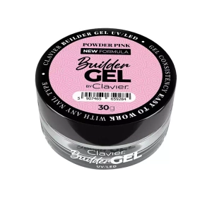 CLAVIER ГЕЛЬ ДЛЯ НАРАЩИВАНИЯ НОГТЕЙ UV/LED POWDER PINK 30Г
