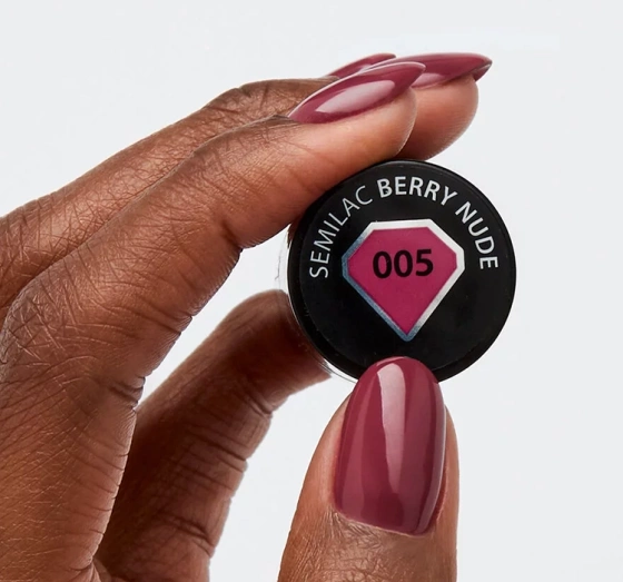 SEMILAC ГЕЛЬ-ЛАК UV HYBRID BERRY NUDE 005