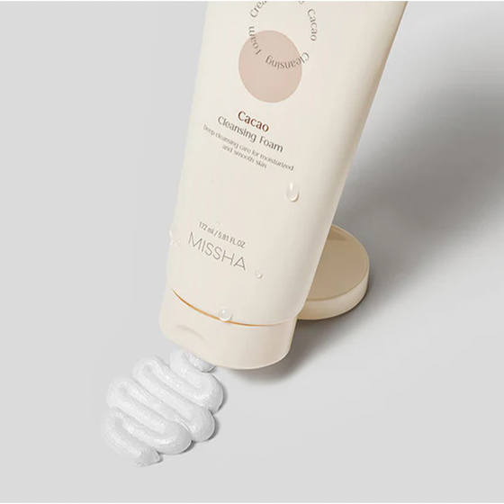 Missha Creamy Latte Cacao Cleansing Foam піна для глибокого очищення обличчя 172 мл