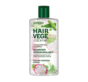 Sessio Hair Vege Cocktail зміцнюючий шампунь для волосся зелений горошок пітая 300 г