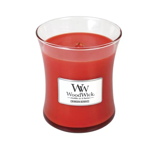 Натисніть на картинку, щоб її збільшити WOODWICK MEDIUM JAR CANDLE АРОМАТИЧНА СВІЧКА CRIMSON BERRIES 275Г