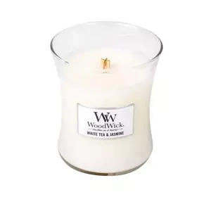 WOODWICK MEDIUM JAR CANDLE АРОМАТИЧНА СВІЧКА WHITE TEA & JASMINE 275Г