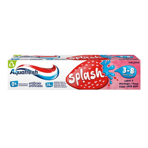 AQUAFRESH SPLASH ПОЛУНИЦЯ М'ЯТА ЗУБНА ПАСТА ДЛЯ ДІТЕЙ 3-8 РОКІВ 50МЛ