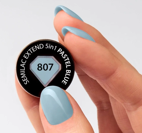SEMILAC EXTEND 5в1 БАЗА ЛАК ТОП 	807 PASTEL BLUE 7МЛ