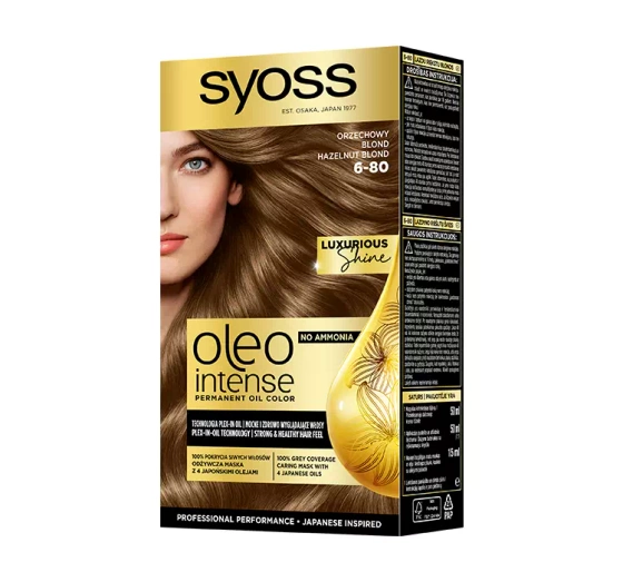 SYOSS OLEO INTENSE ФАРБА ДЛЯ ВОЛОССЯ БЕЗ АМІАКУ 6-80 HAZELNUT BLOND