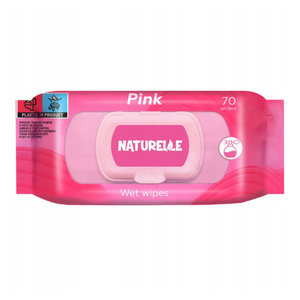 Naturelle Pink парфюмированные влажные салфетки с розовым нетканым материалом, 70 шт.