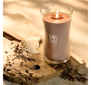 Woodwick Large Jar Candle ароматична свічка Patchouli Creme 610 г