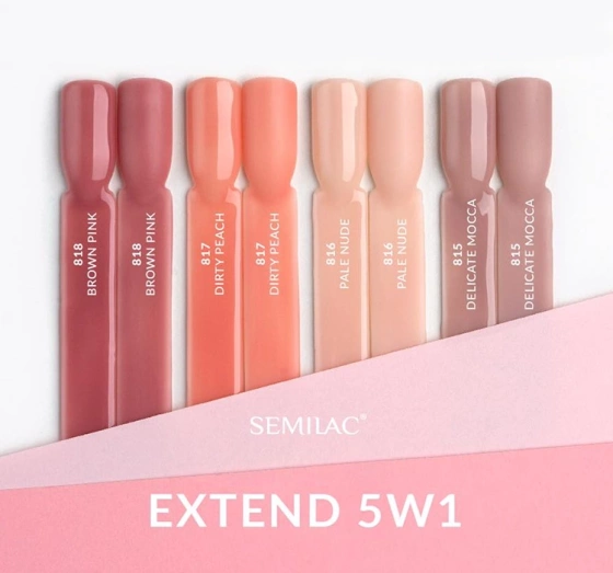 Нажмите на картинку, чтобы ее увеличить SEMILAC EXTEND 5в1 БАЗА ЛАК ТОП 815 DELICATE MOCCA 7МЛ